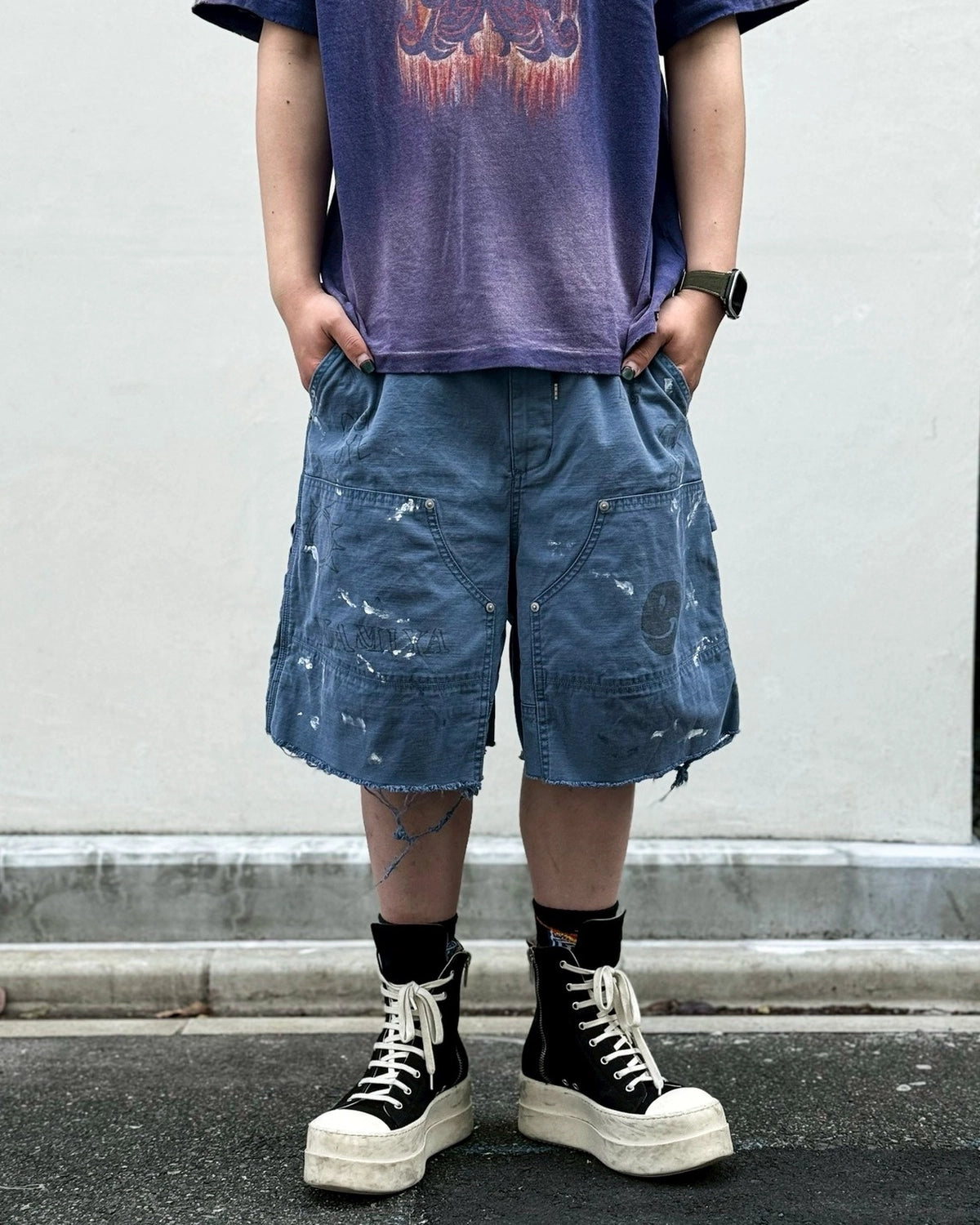 KAMIYA / Graffiti Painter Shorts (G16HP024)