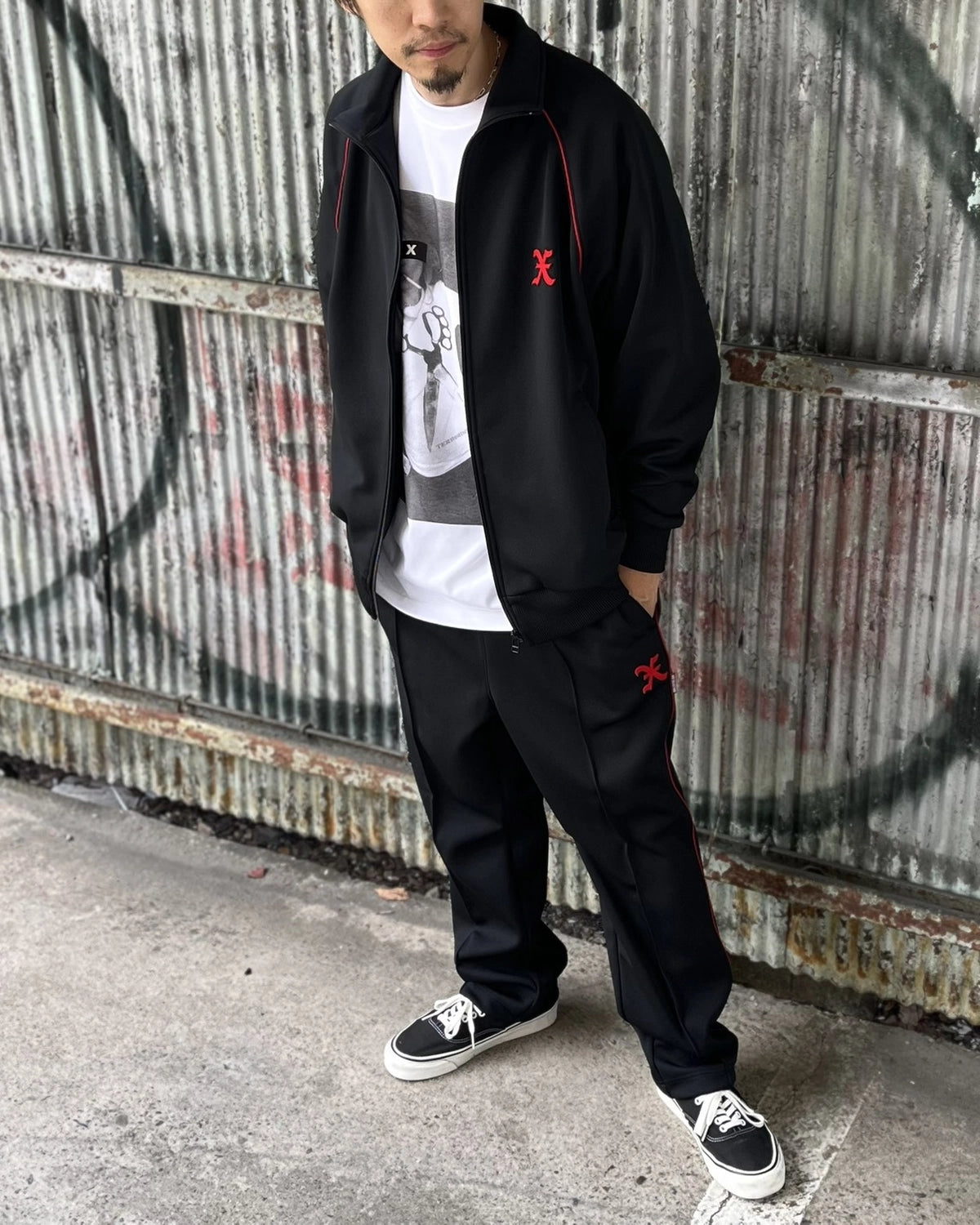 GOD SELECTION XXX / Initial Logo Piping Track Jacket (GX-S26-CS-10)