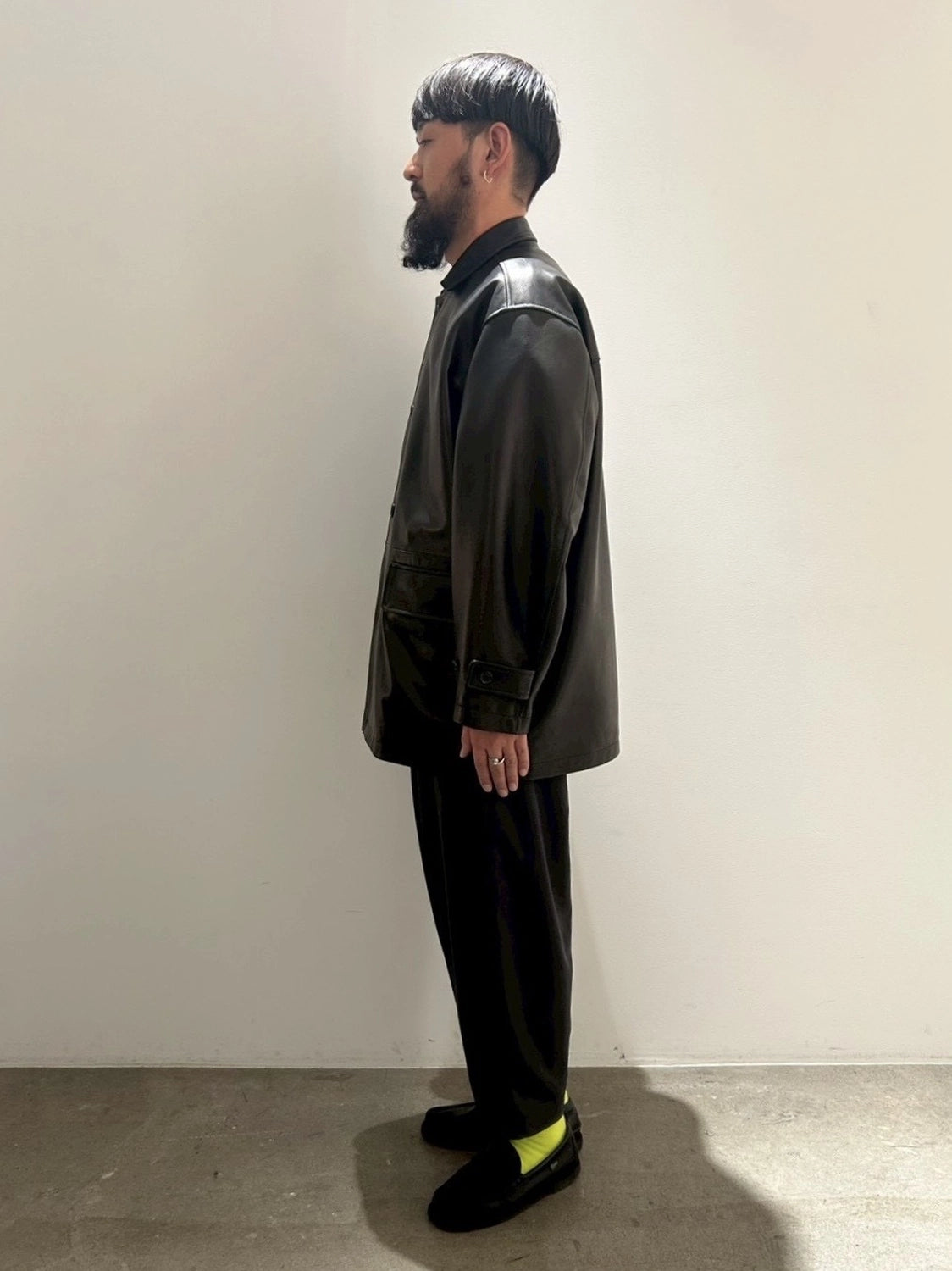 Graphpaper / Lamb Leather Car Coat (GM261-10403)