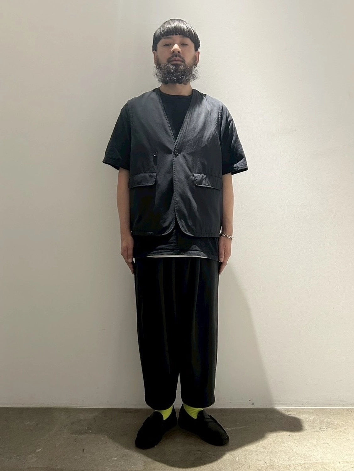 Graphpaper / Fulled Wool Twill Adjustable Vest (GM261-30341)