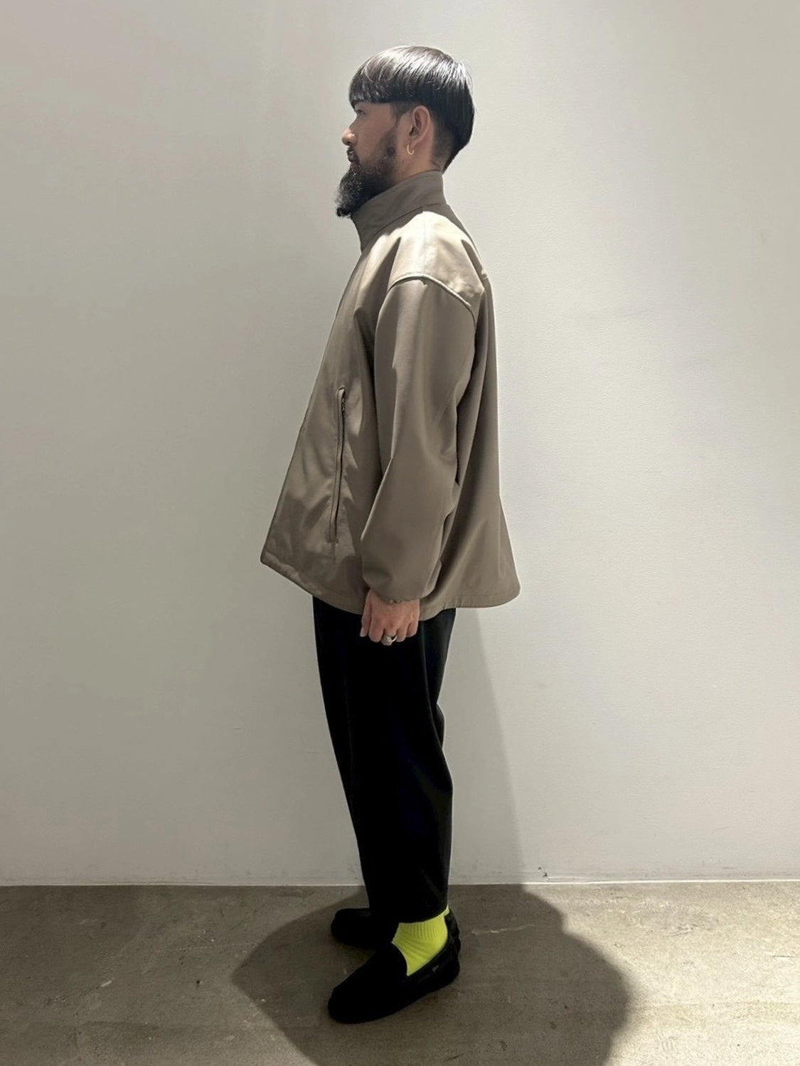 Graphpaper / Lamb Leather Track Jacket (GM261-30404)
