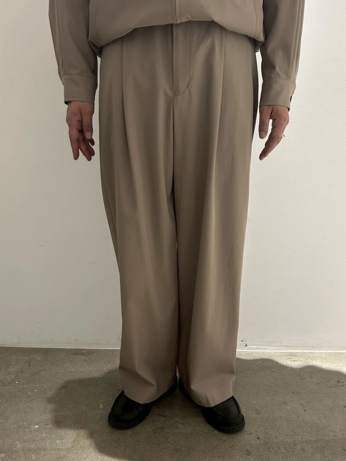 Graphpaper / Brushed Cotton Gabardine Wide Straight Pants (GM261-40395)