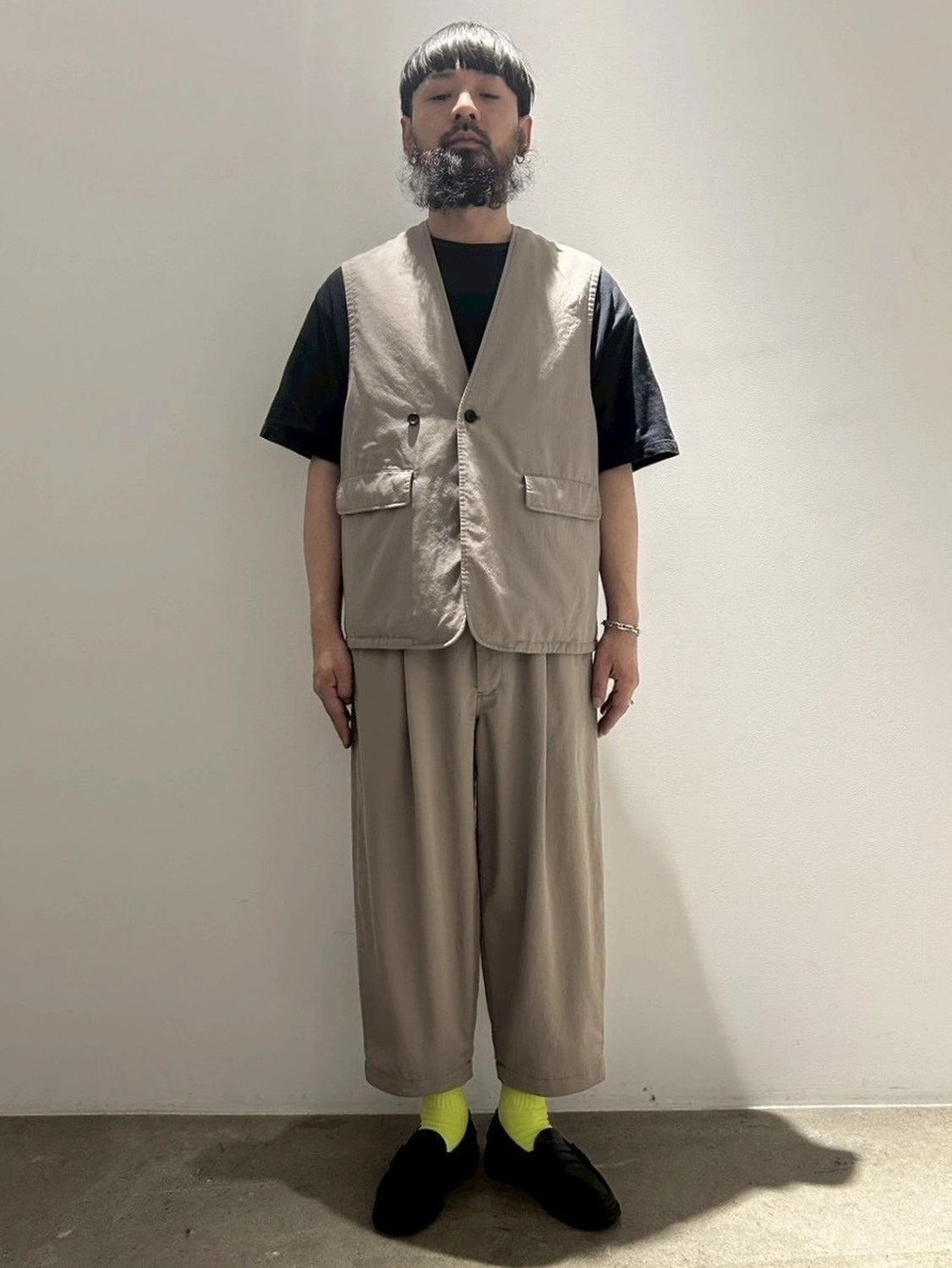 Graphpaper / Fulled Wool Twill Adjustable Vest (GM261-30341)