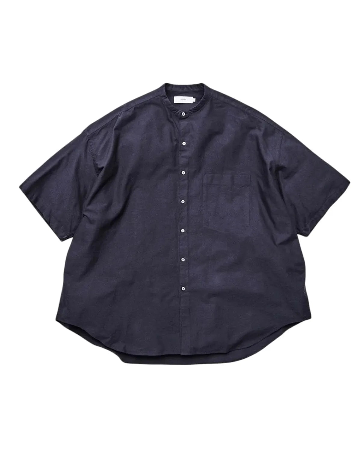Graphpaper / Broad S/S Oversized Band Collar Shirt (GM252-50019B)