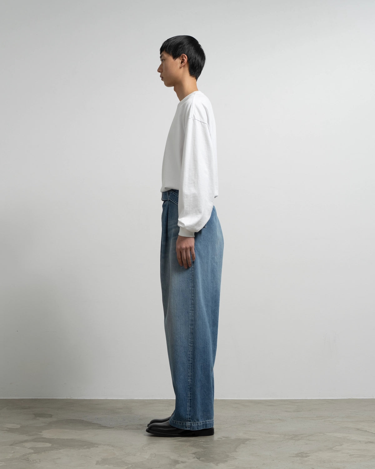 Graphpaper / Selvage Denim Belted Pants (GU263-40063LB)