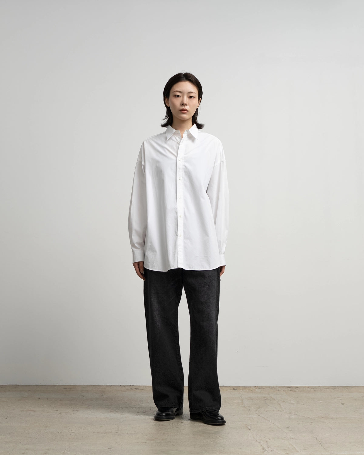 Graphpaper / Selvage Denim Five Pocket Wide Straight Pants (GU263-40059DB)