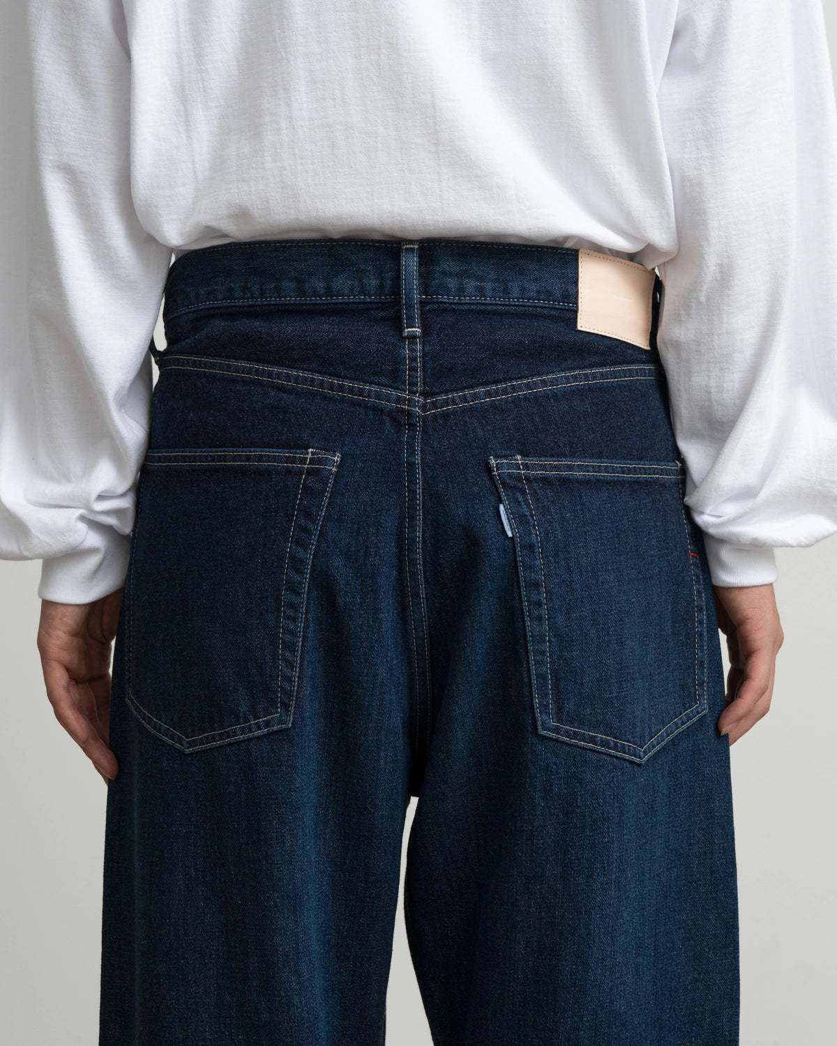 Graphpaper / Selvage Denim Five Pocket Wide Straight Pants (GU263-40059DB)