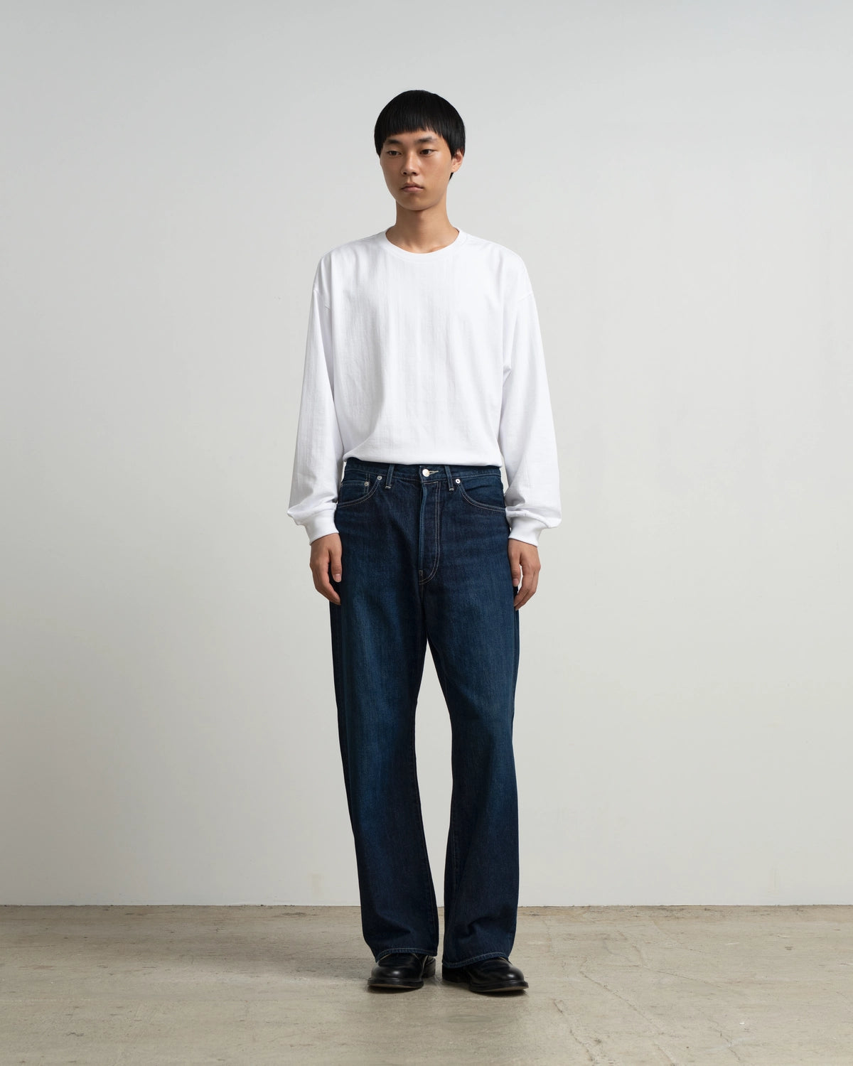 Graphpaper / Selvage Denim Five Pocket Wide Straight Pants (GU263-40059DB)