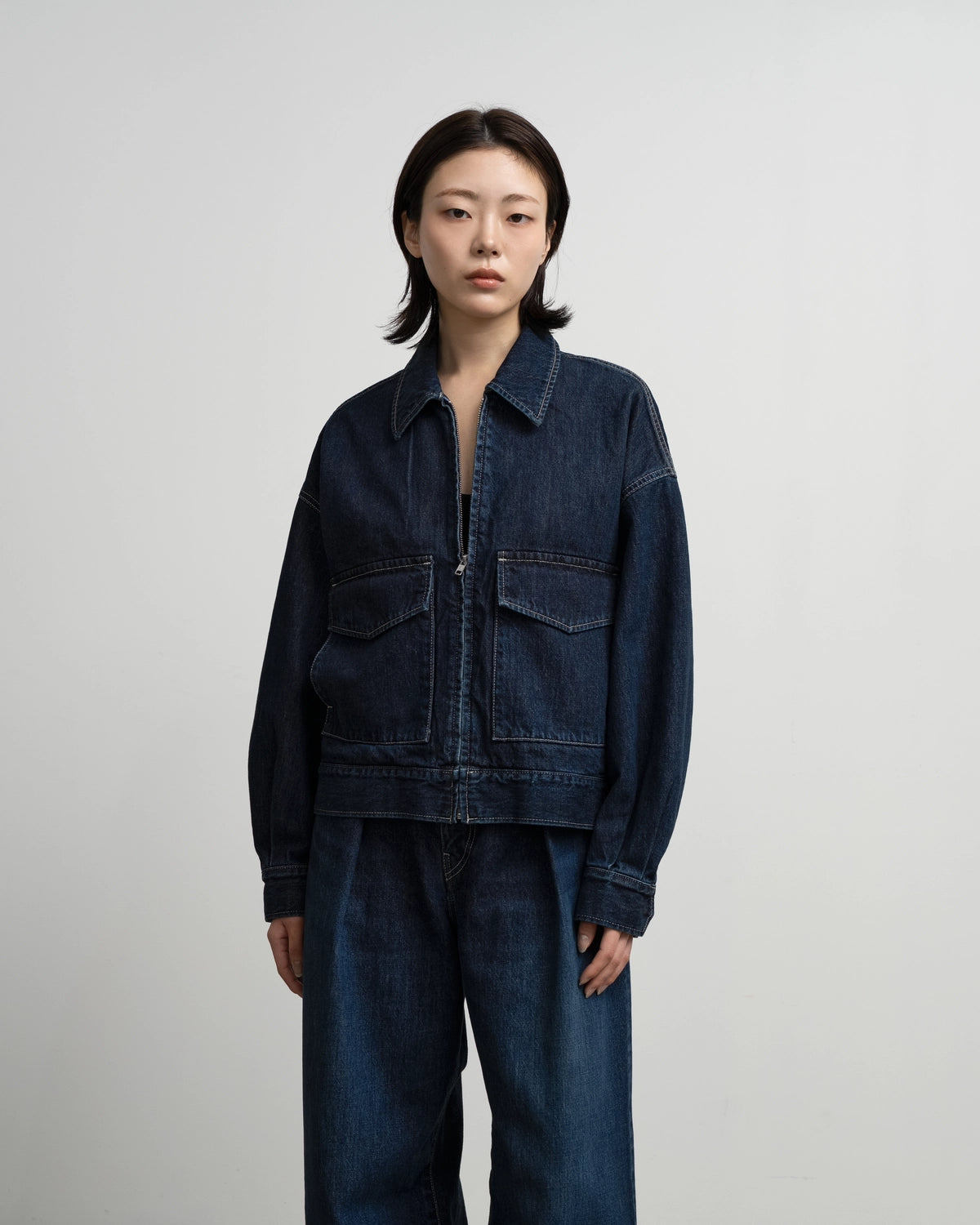 Graphpaper / Selvage Denim Zip Jacket (GU263-20056DB)