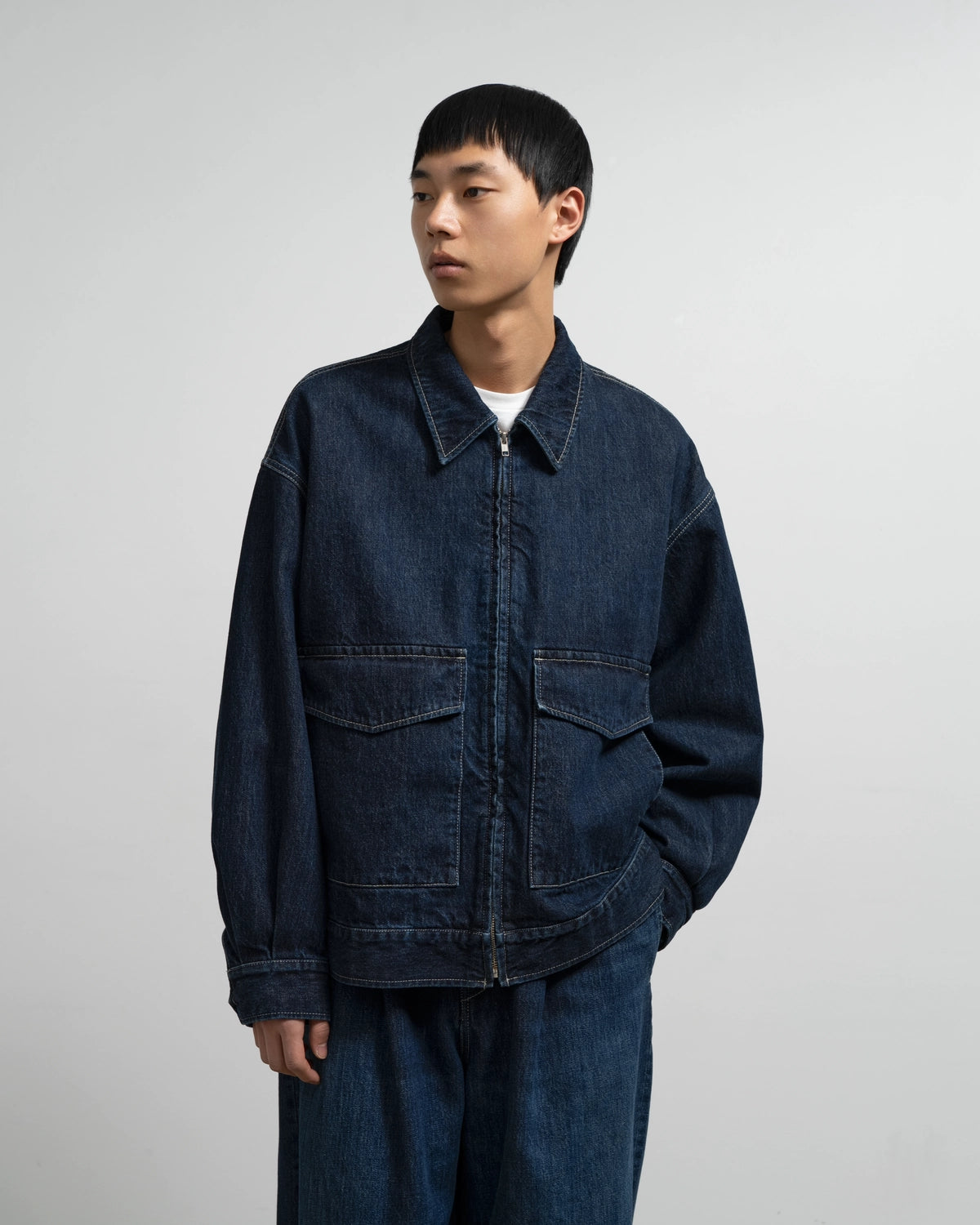 Graphpaper / Selvage Denim Zip Jacket (GU263-20056DB)