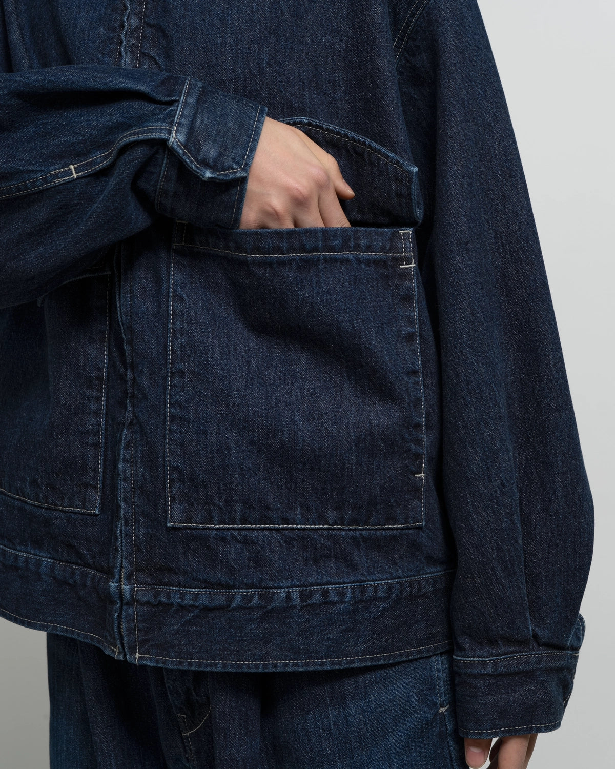 Graphpaper / Selvage Denim Zip Jacket (GU263-20056DB)
