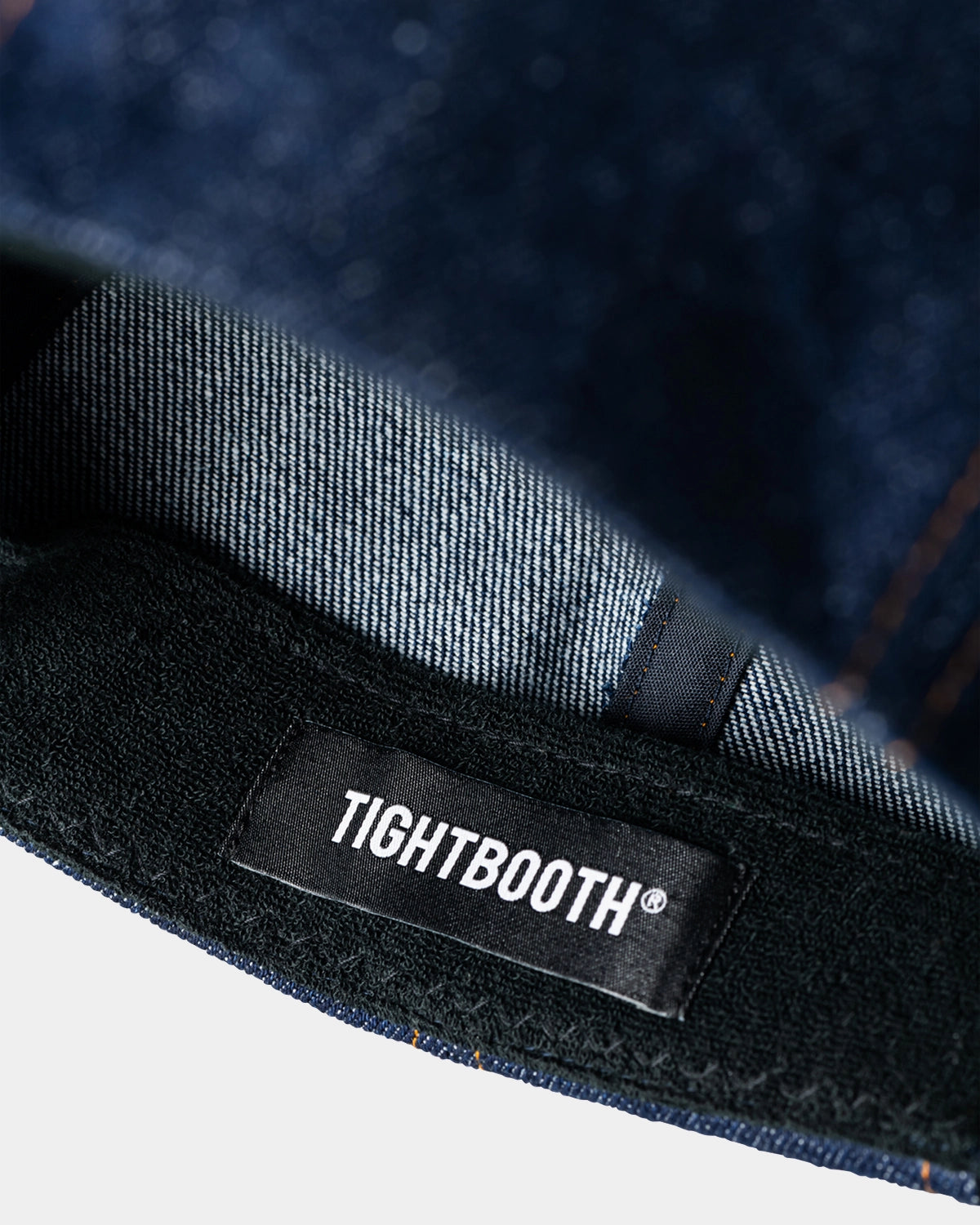 TIGHTBOOTH / LABEL LOGO DENIM 6 PANEL (SS25-H02)
