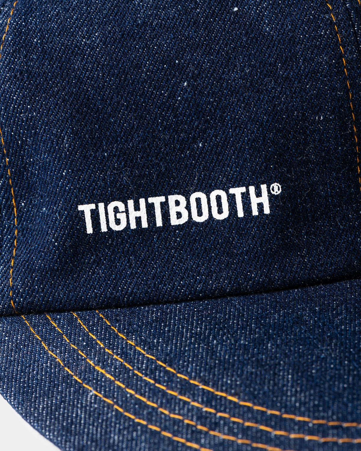 TIGHTBOOTH / LABEL LOGO DENIM 6 PANEL (SS25-H02)
