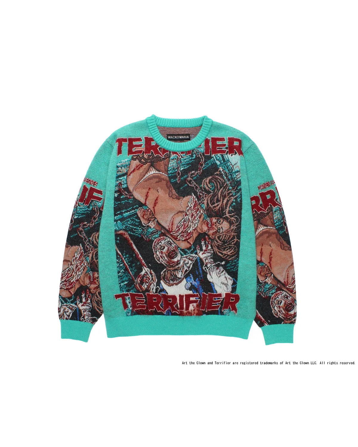 WACKO MARIA × TERRIFIER / MOHAIR CREW NECK SWEATER (TERRIFIER-WM-KN01)