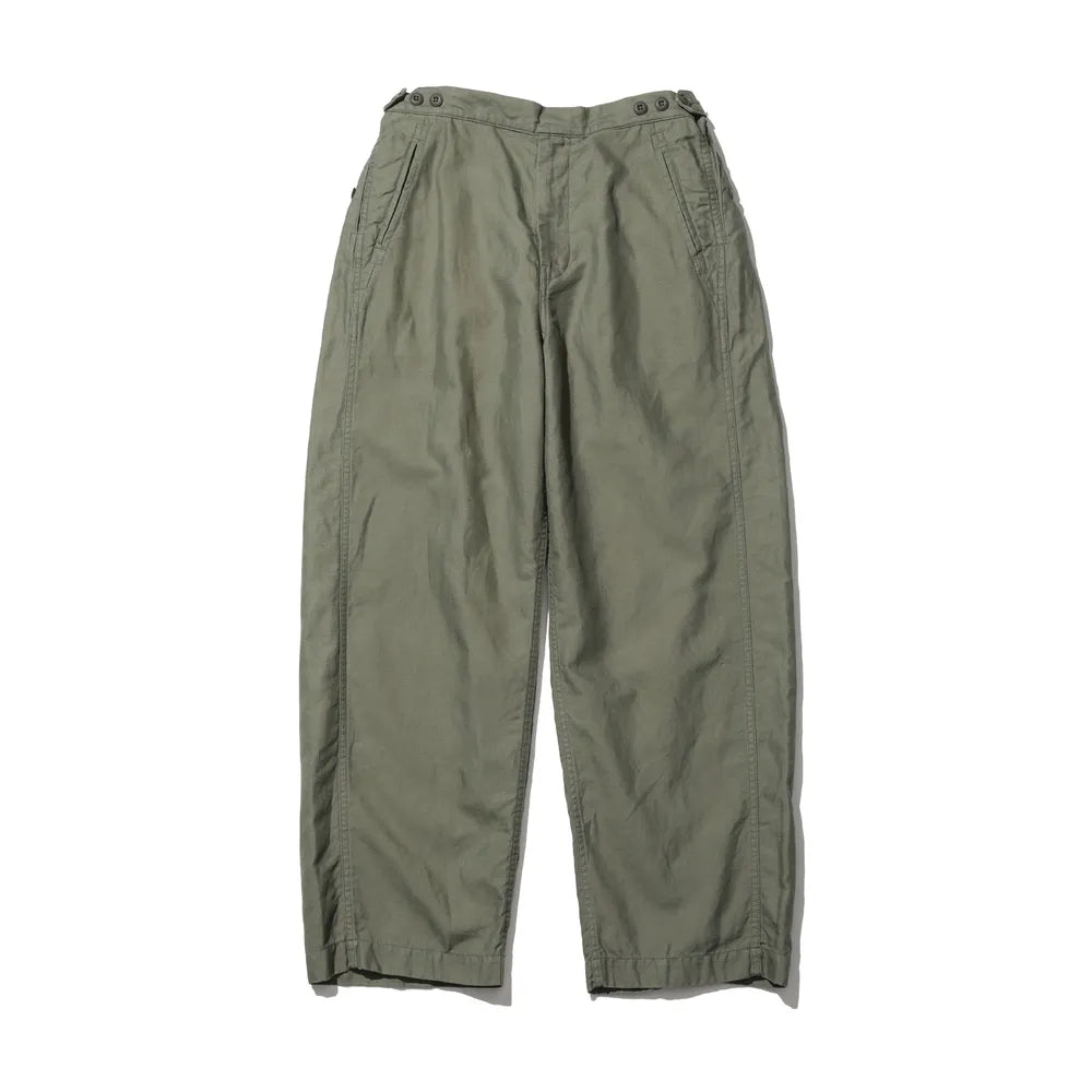 TapWater のCotton Linen Back Sateen Military Trousers