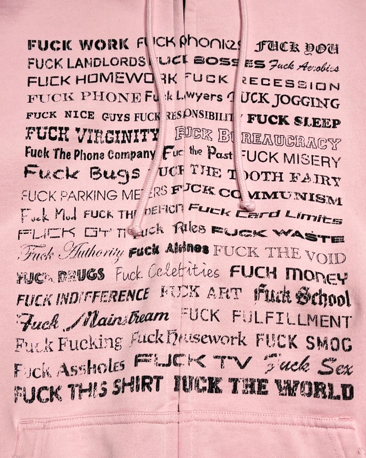 VETEMENTS / FUCK EVERYTHING ZIP-UP HOODIE (ME76ZU209PX)