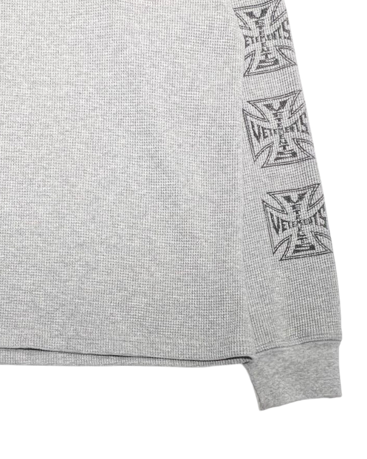 VETEMENTS / BIKER CROSS WAFFLE LONGSLEEVE (ME76LS181G)