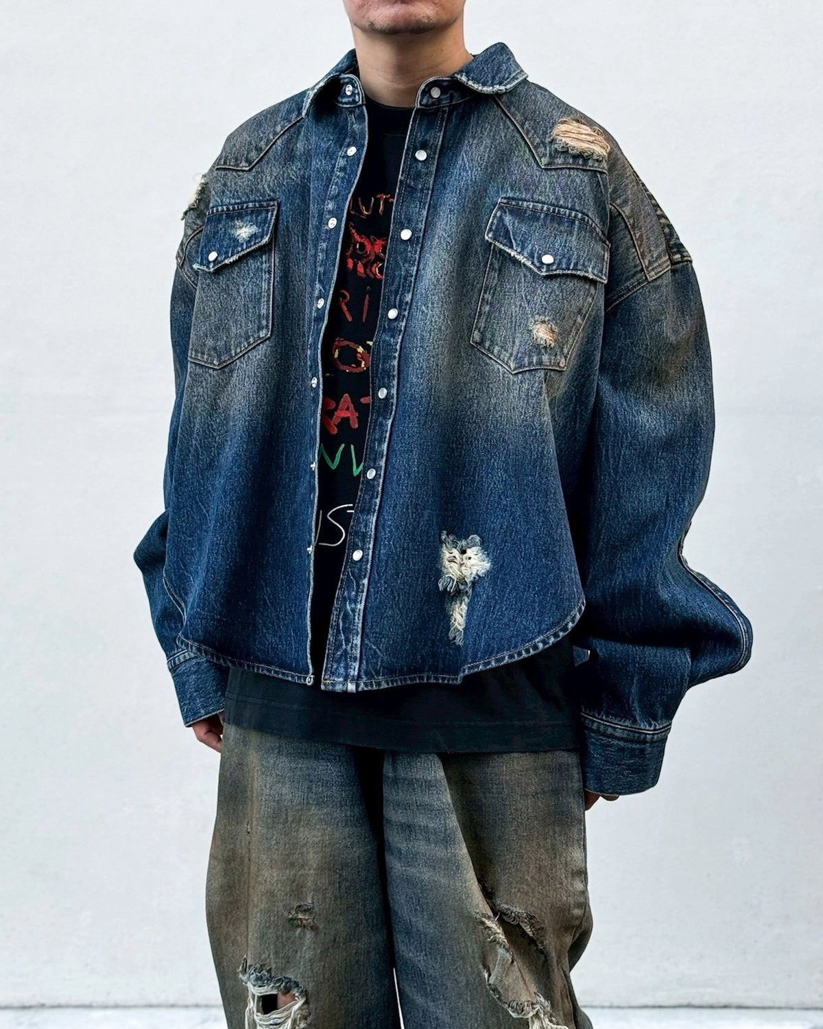 VETEMENTS の COWBOY DENIM SHIRT (ME76DS071D)