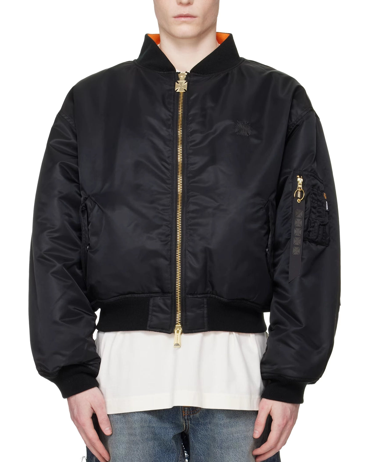 VETEMENTS (ヴェトモン) / LEATHER CROSSES BOMBER JACKET | 公式通販