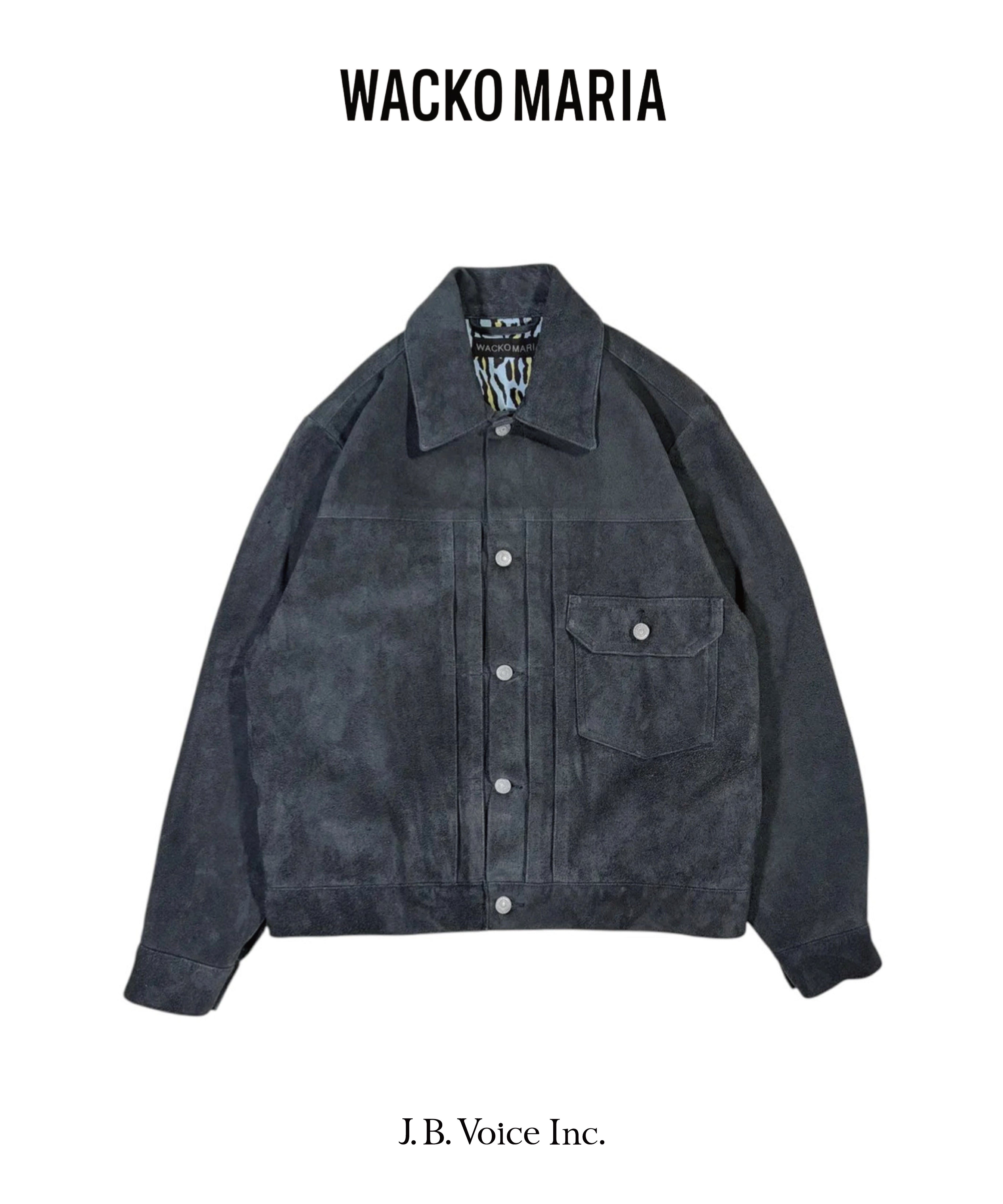 WACKO MARIA (※ J.B. Voice EXCLUSIVE ) の SUEDE LEATHER TRUCKER JACKET (WMGP-JBV-BL01)