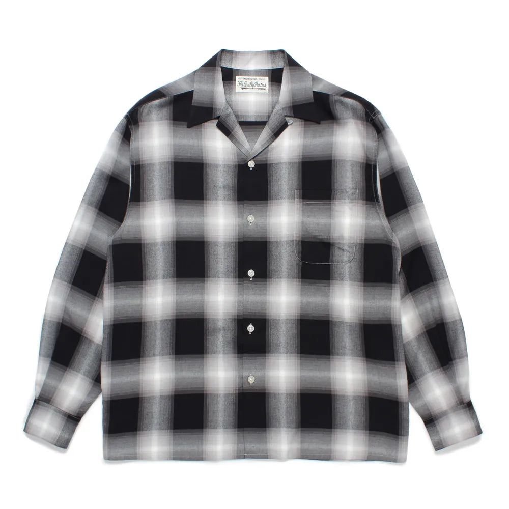 WACKO MARIA (ワコマリア) OMBRE CHECK OPEN COLLAR SHIRT L/S