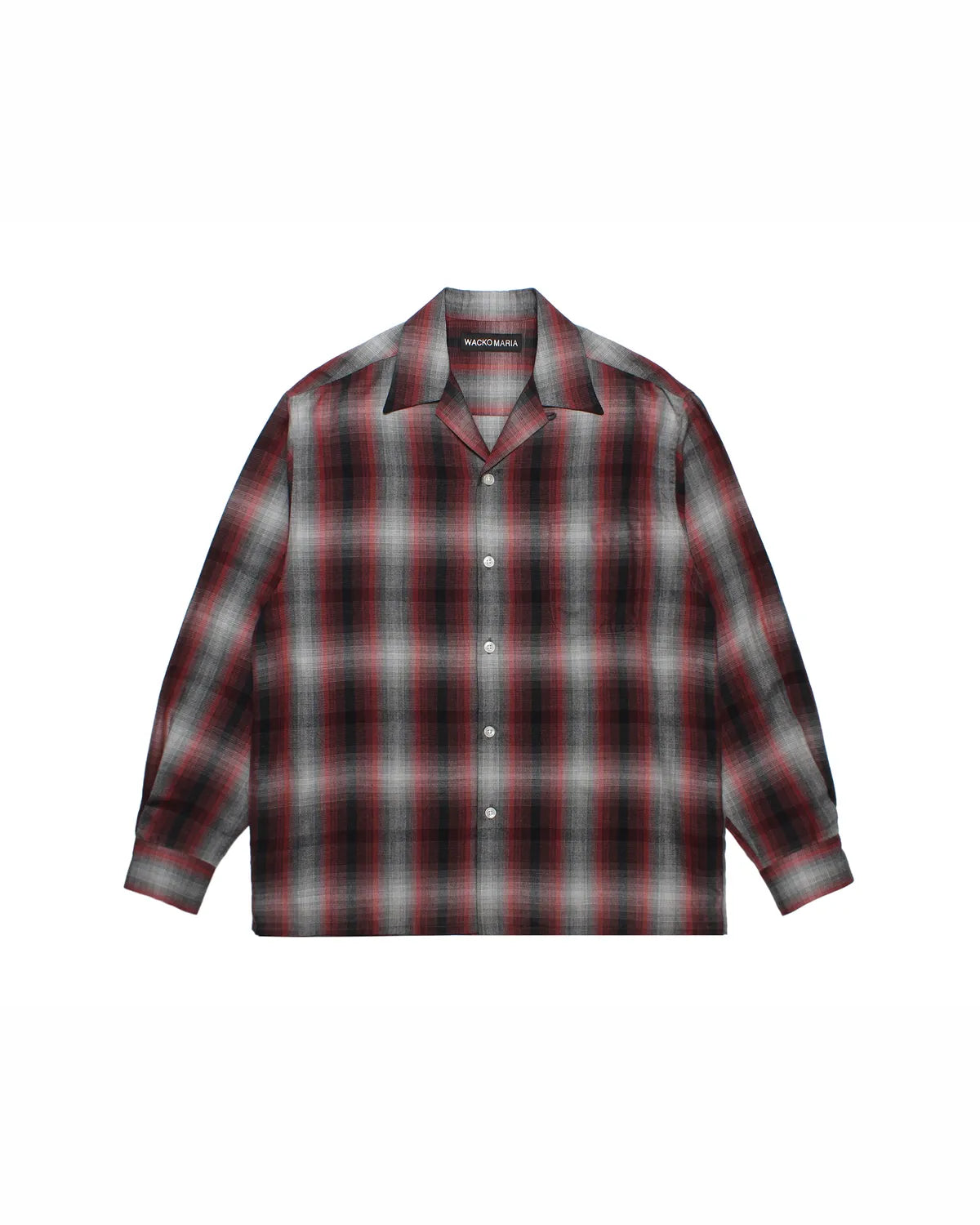 WACKO MARIA の OMBRE CHECK OPEN COLLAR SHIRT (26FWE-WMS-OC01)