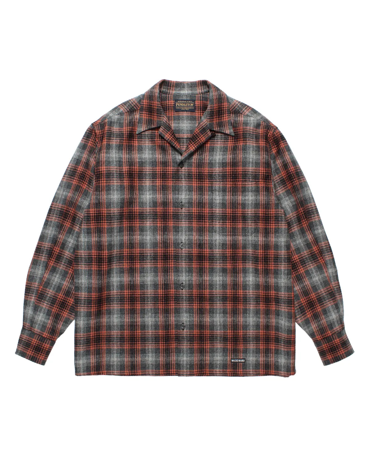 WACKO MARIA × PENDLETON の WOOL OMBRE CHECK OPEN COLLAR SHIRT -TYPE-2- (25FW-WMS-PE02)