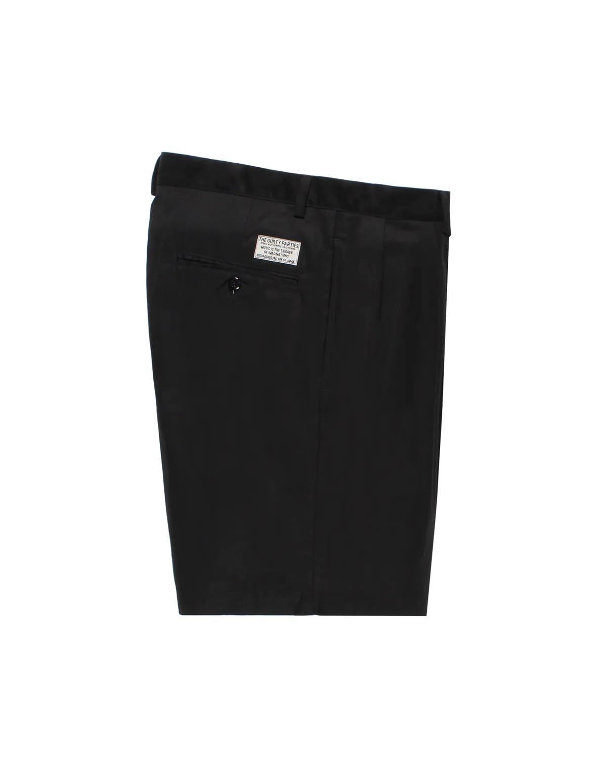 The Guilty Parties ブラックショートパンツ　ワコマリア WACKO MARIA(ワコマリア) / × SOLBIATI DOUBLE PLEATED SHORT TROUSERS