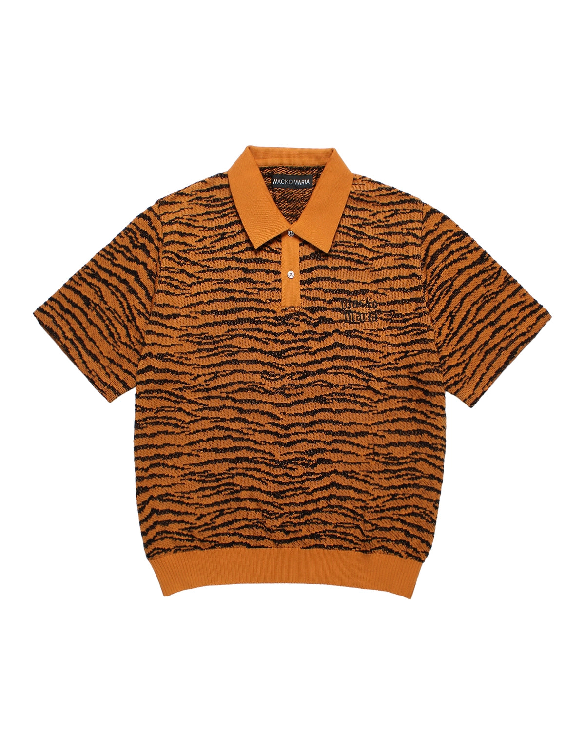 WACKO MARIA の TIGER JACQUARD KNIT POLO SHIRT (26SS-WMK-KN05)