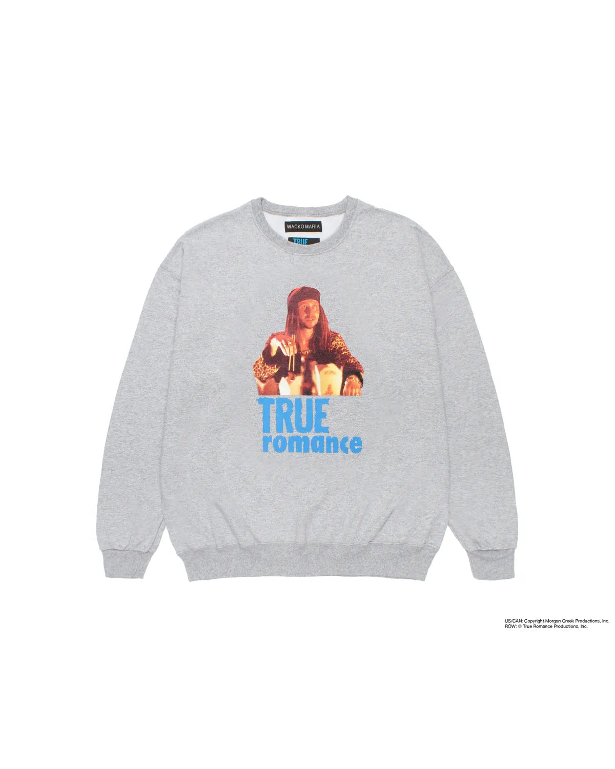 WACKO MARIA × TRUE ROMANCE の CREW NECK SWEAT SHIRT (TR-WM-SS08)