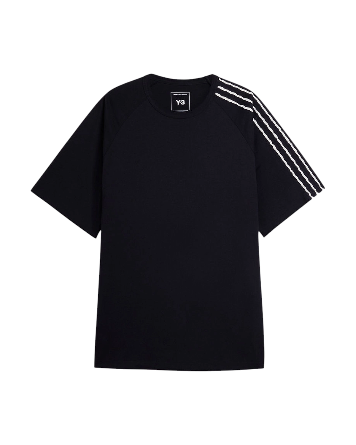 Y-3 の Y-3 RAW EDGE 3 STRIPES SHORT SLEEVE TEE (KQ9793-APPS26)