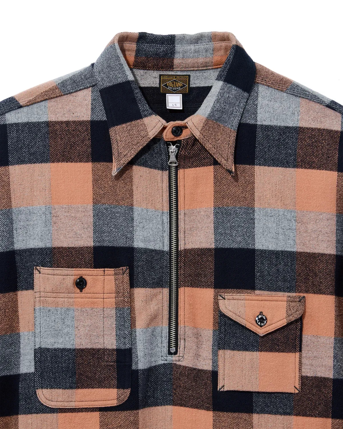 BIG YANK / Y1936 H-ZIP FLANNEL CHECK SHIRT (602-262-03)