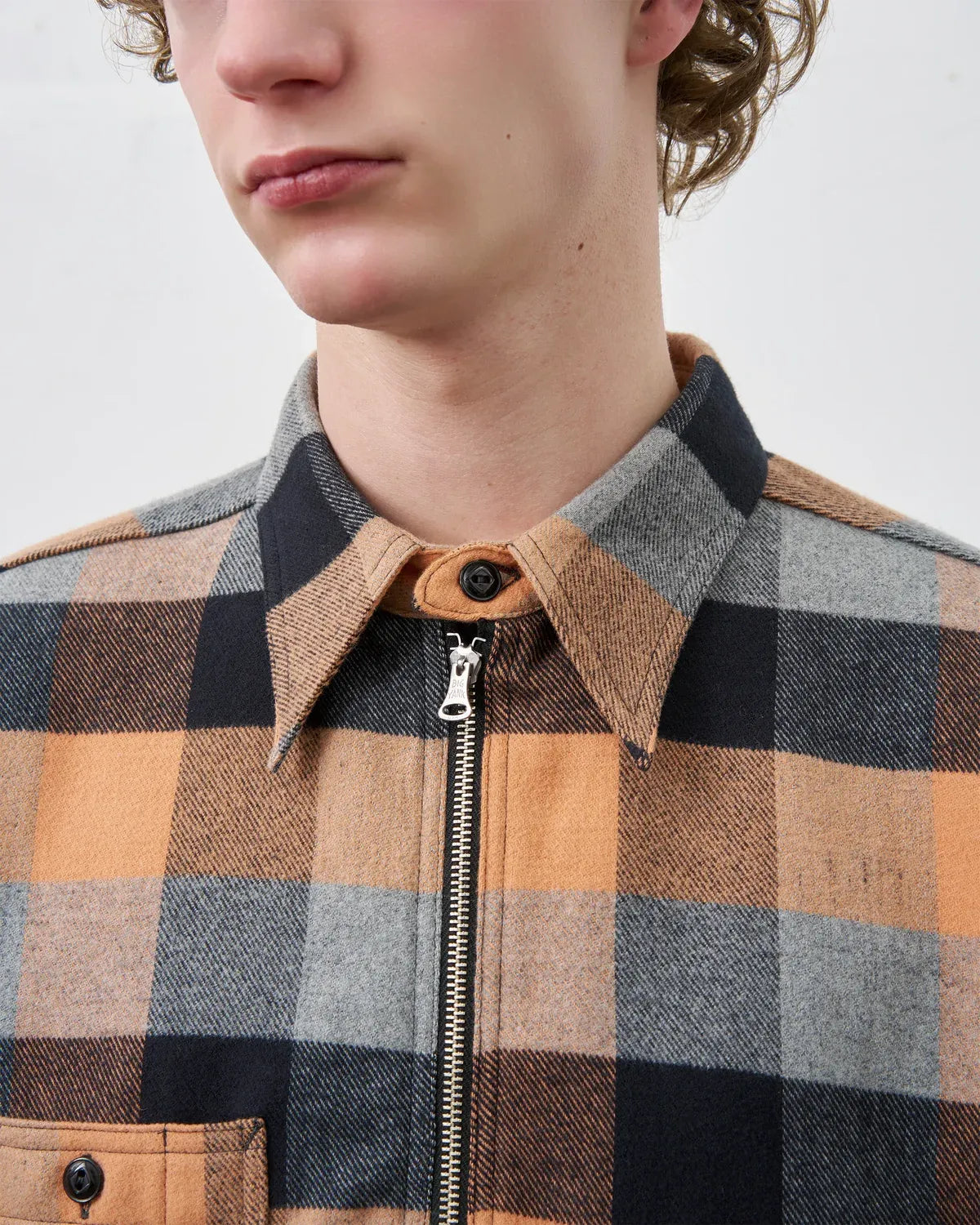 BIG YANK / Y1936 H-ZIP FLANNEL CHECK SHIRT (602-262-03)