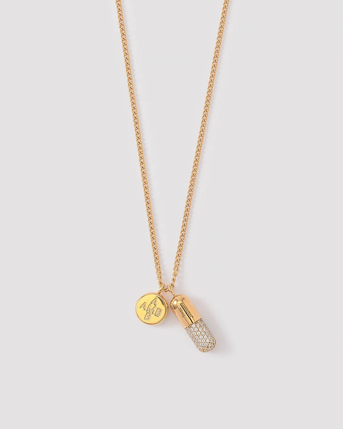 AMBUSH® / PAVE PILL CHARM NECKLACE (12115731)