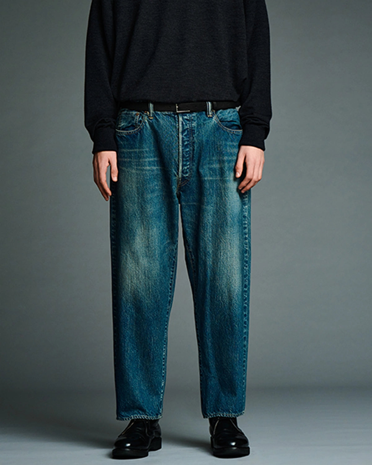 A.PRESSE / Washed Denim Wide Pants (AP-4002)