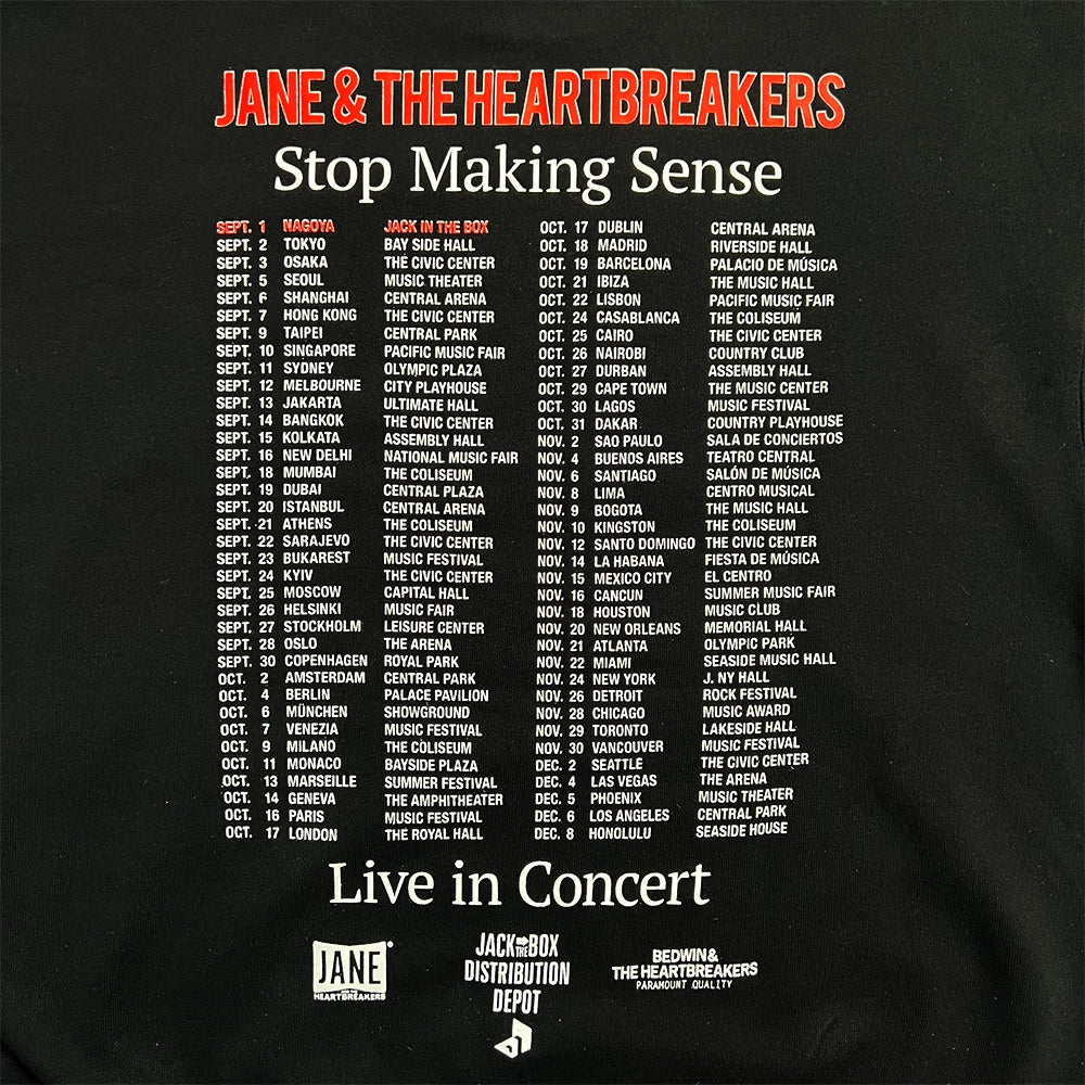 JANE & THE HEARTBREAKERS / L/S PRONTED CREW NECK SWEAT SHIRT "BOWERY"