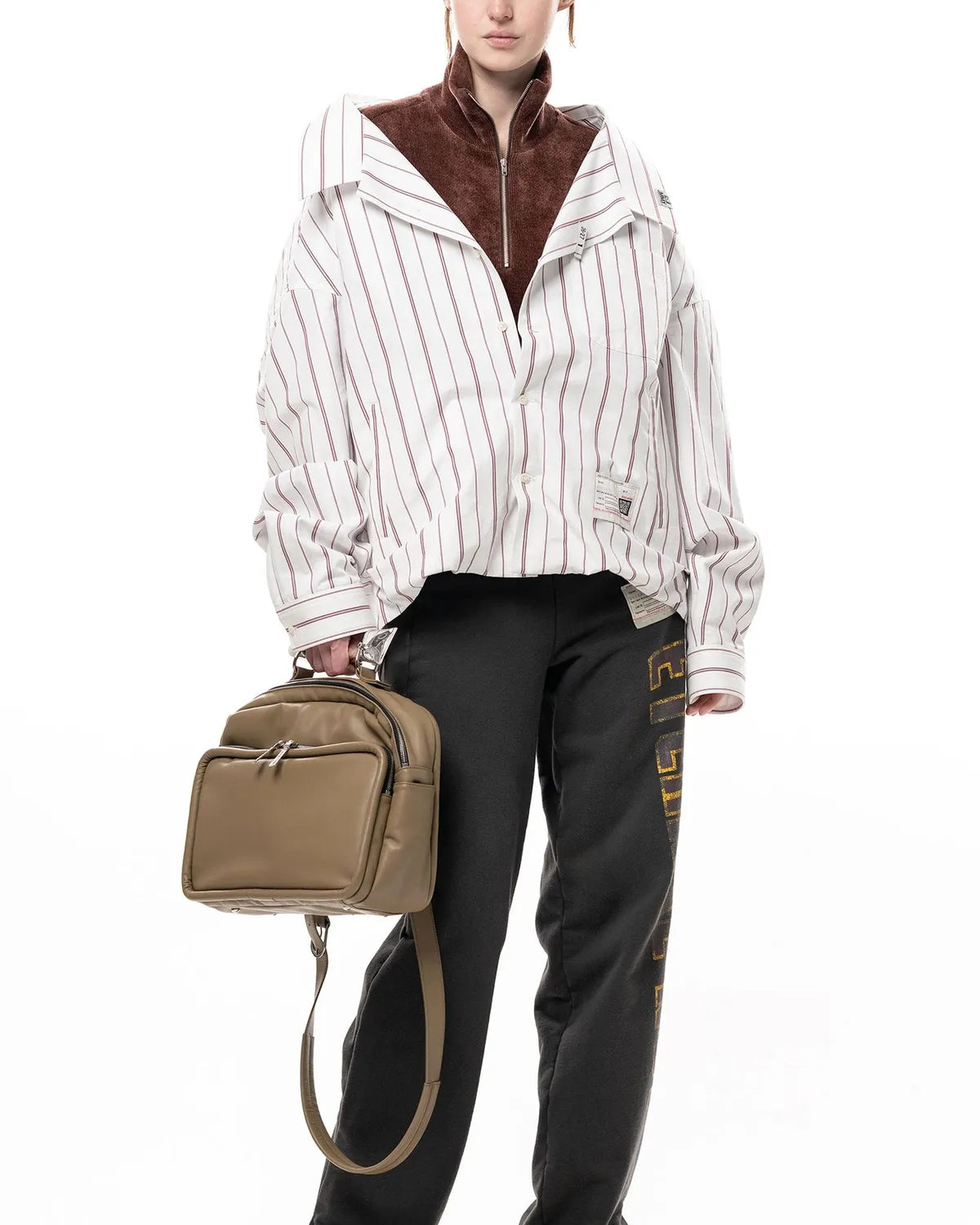 Maison MIHARA YASUHIRO / Shifted Layer Stripe Shirt (B17SH221)