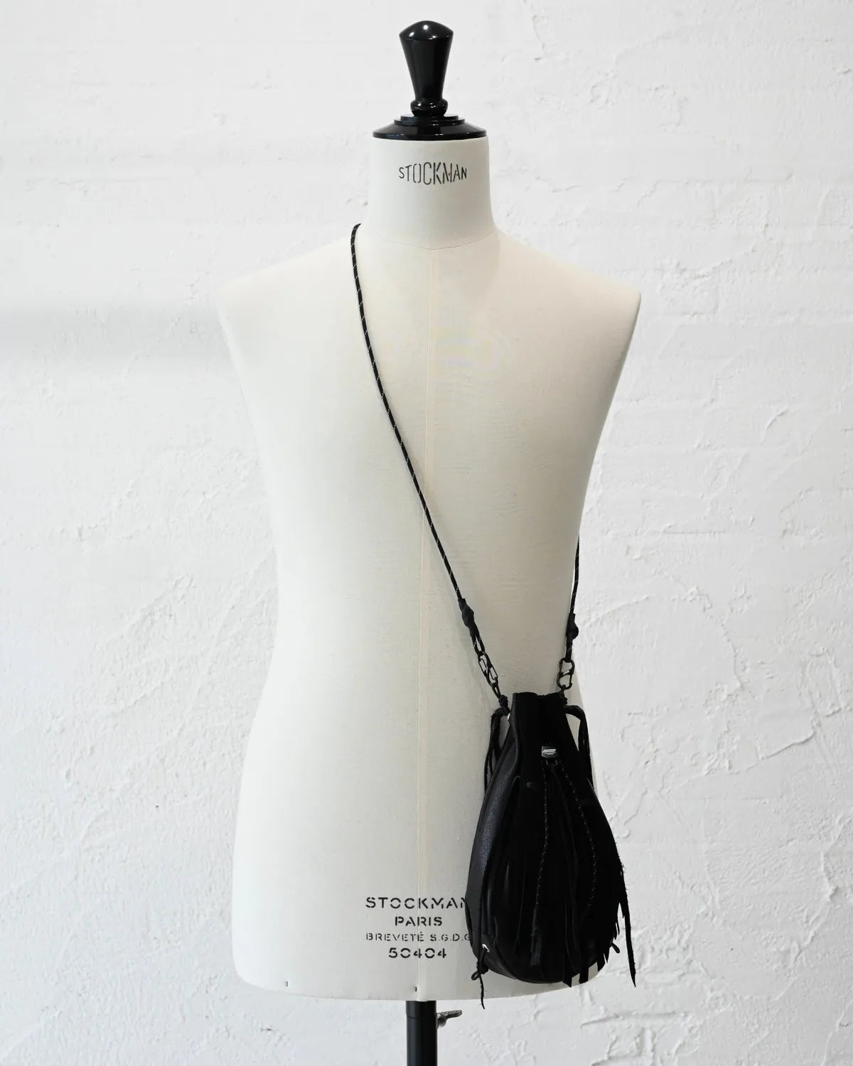 MIYAGIHIDETAKA -Rafu- / B:TOGETHER × MIYAGIHIDETAKA Fringe ”KINCHAKU” Leather Bag (MH080)