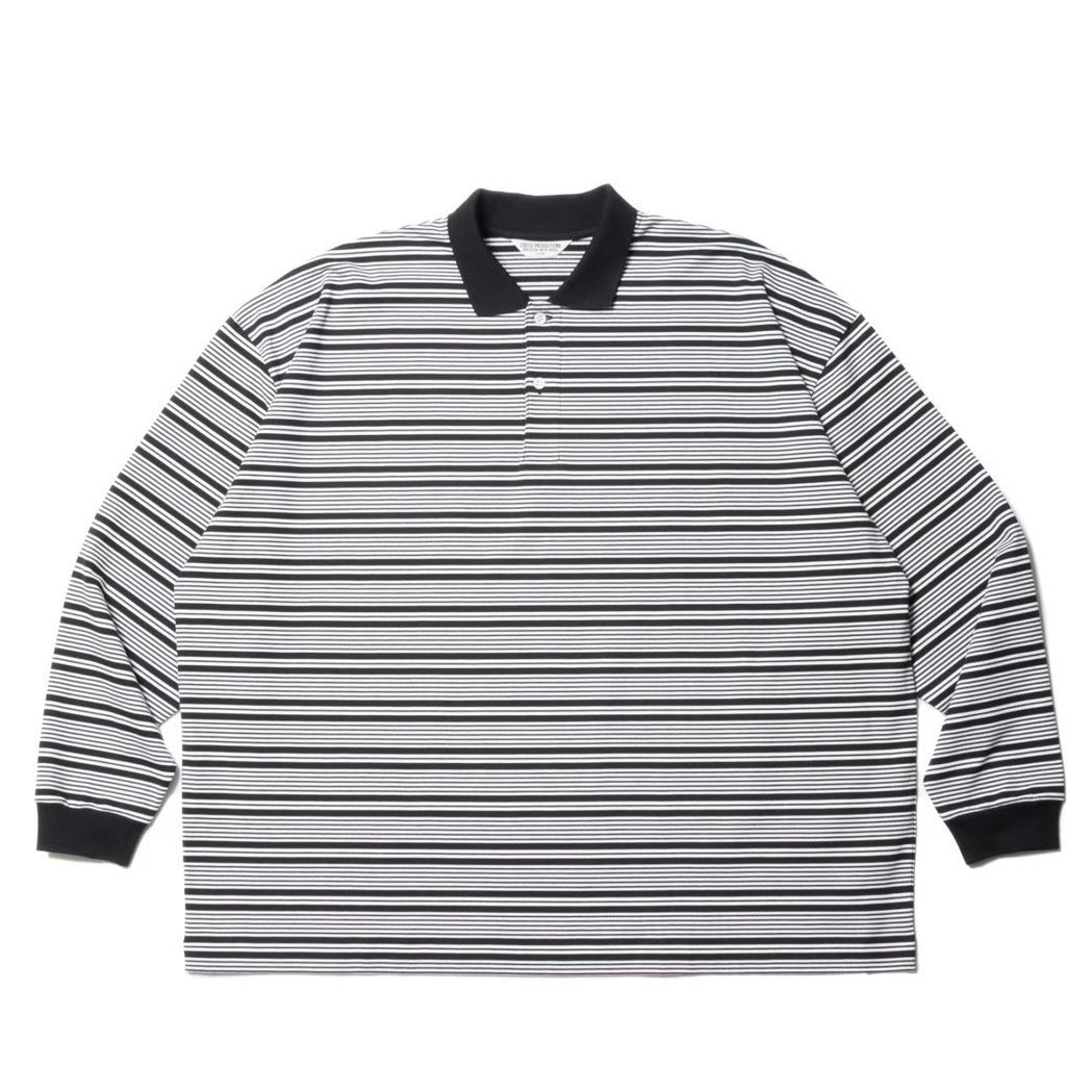 COOTIE PRODUCTIONS® / Supima Border Oversized L/S Polo