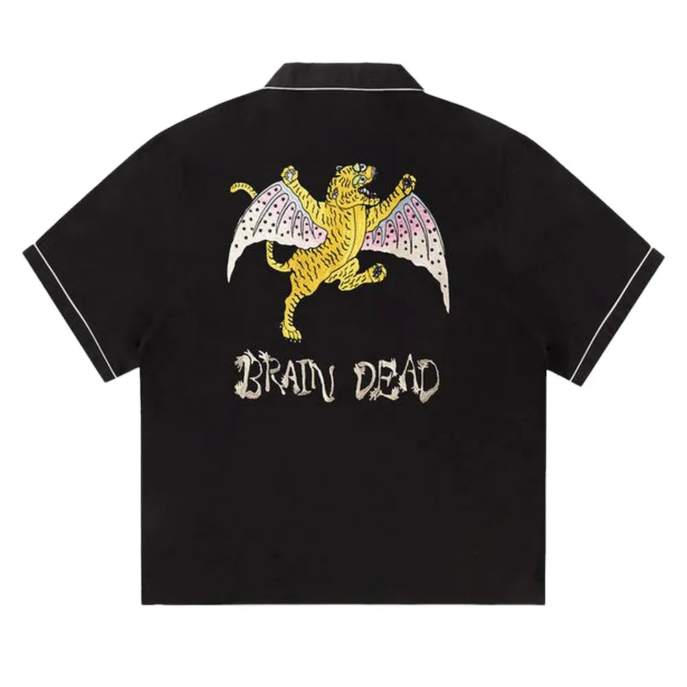 BRAIN DEAD / FLYING TIGER SHORT SLEEVE WESTERN SHIRT (T13003651D224)