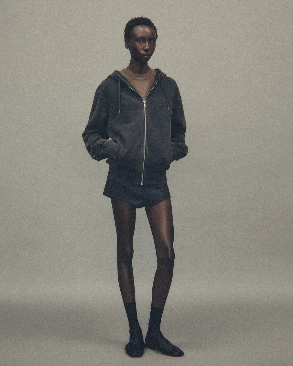 entire studios / SLIM ZIP UP SWEAT PARKA (ESFW26HO03012)