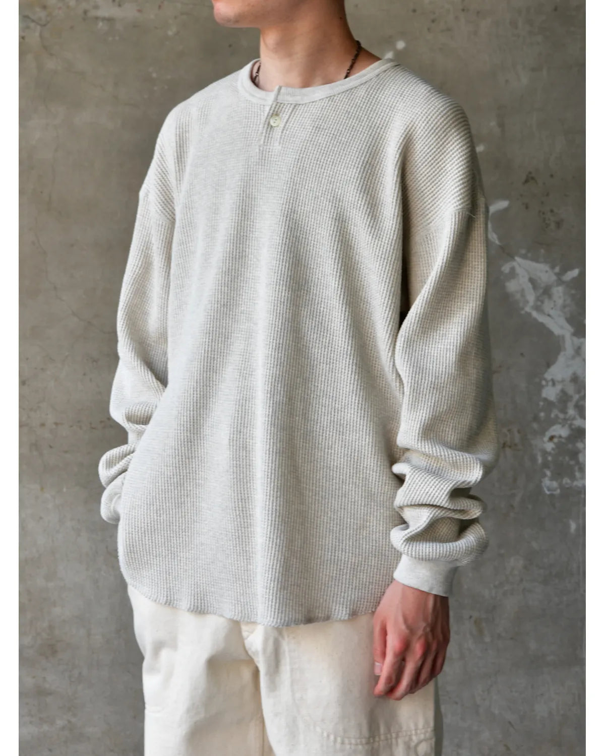 is-ness の Thermal Henley Long-sleeve Shirt (26AW_17_1008AWCS01)