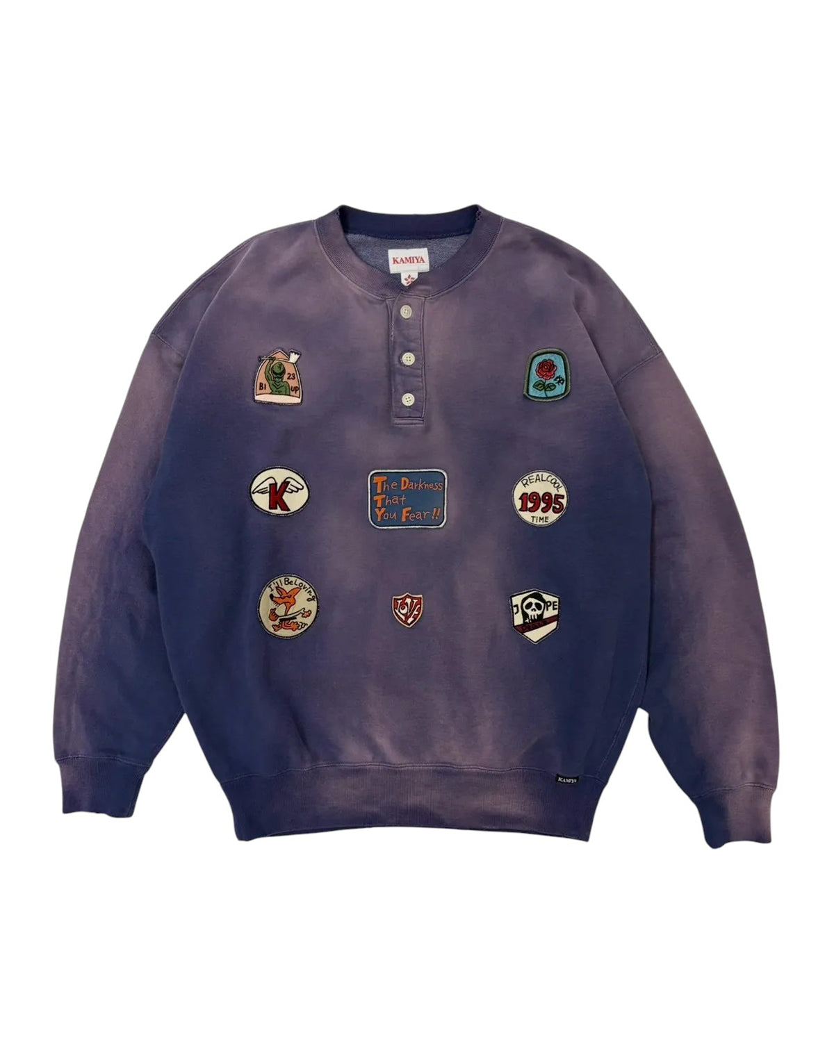 KAMIYA / Henry Neck Sweat T/C MltPch (G16PO074)