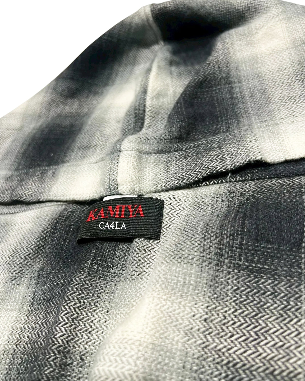 KAMIYA × CA4LA / Hooded Checked Stole (G16CA110)