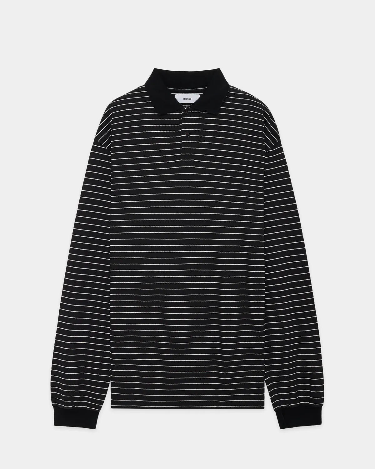 marka の 40//1 ORGANIC COTTON HIGH TWISTED PIQUE TWO BUTTON POLO L/S TEE (M25A15CS01C)