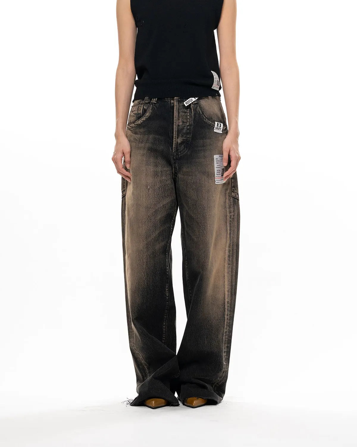 Maison MIHARA YASUHIRO / Amateur Sewn Like Wide Denim Pants -Women's- (K17PT352)
