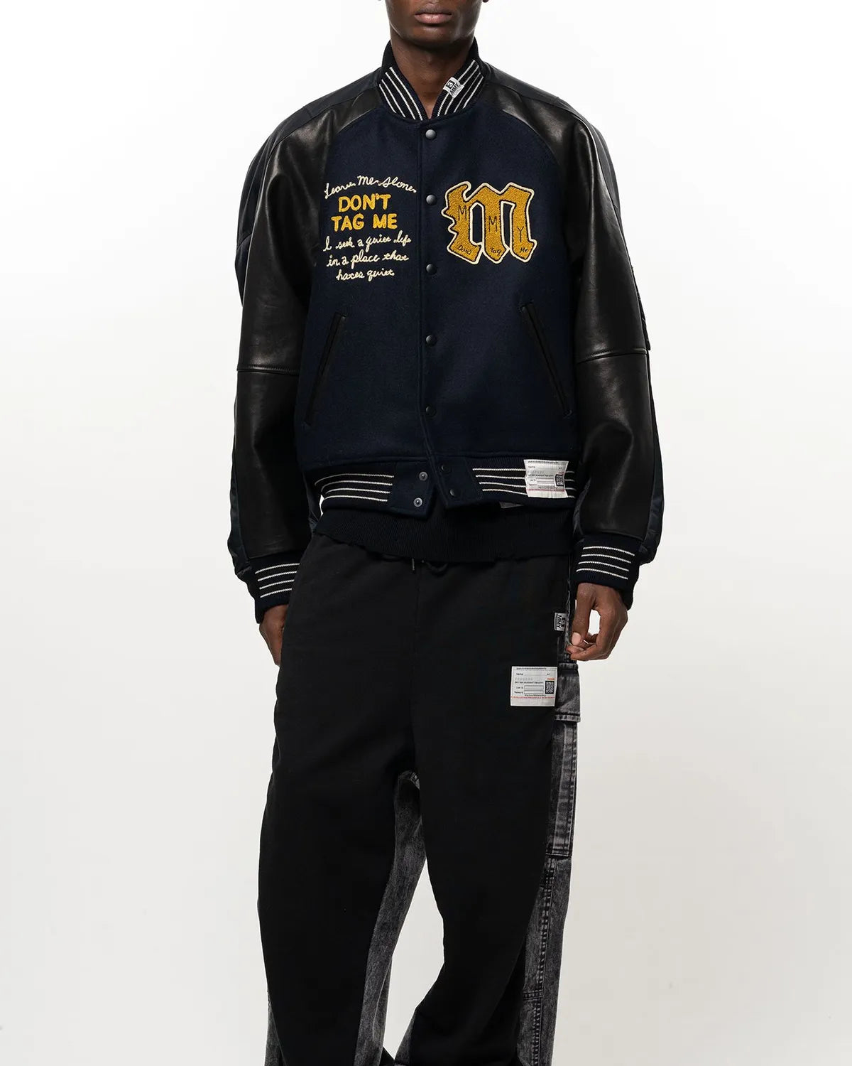 Maison MIHARA YASUHIRO / Front Back Combined Stadium Jacket (A17BL062)