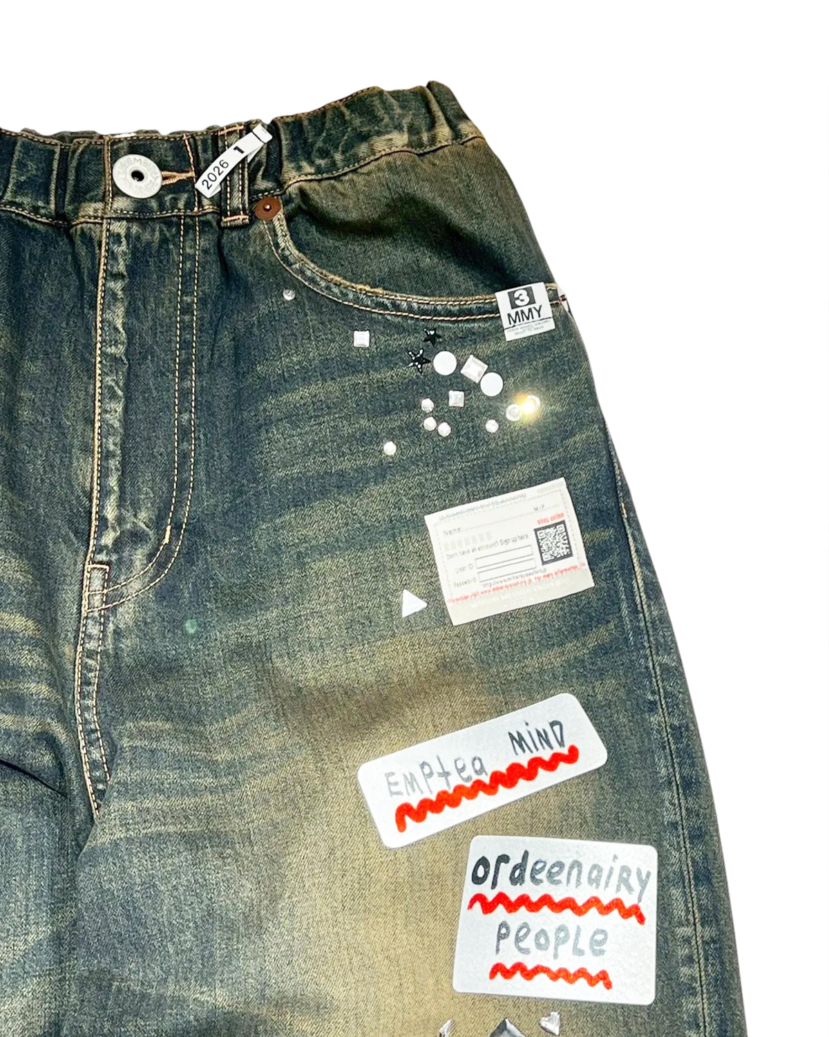 Maison MIHARA YASUHIRO / JEANS w STICKER (A16PT025)