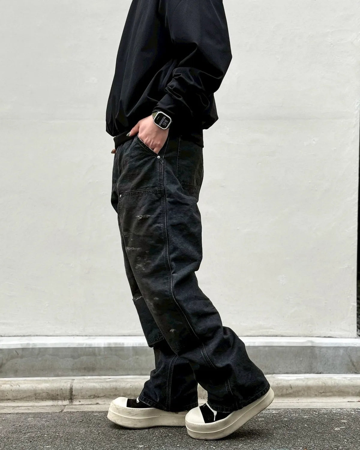 MIYAGIHIDETAKA -Rafu- / Damaged Work Pants (MH048)