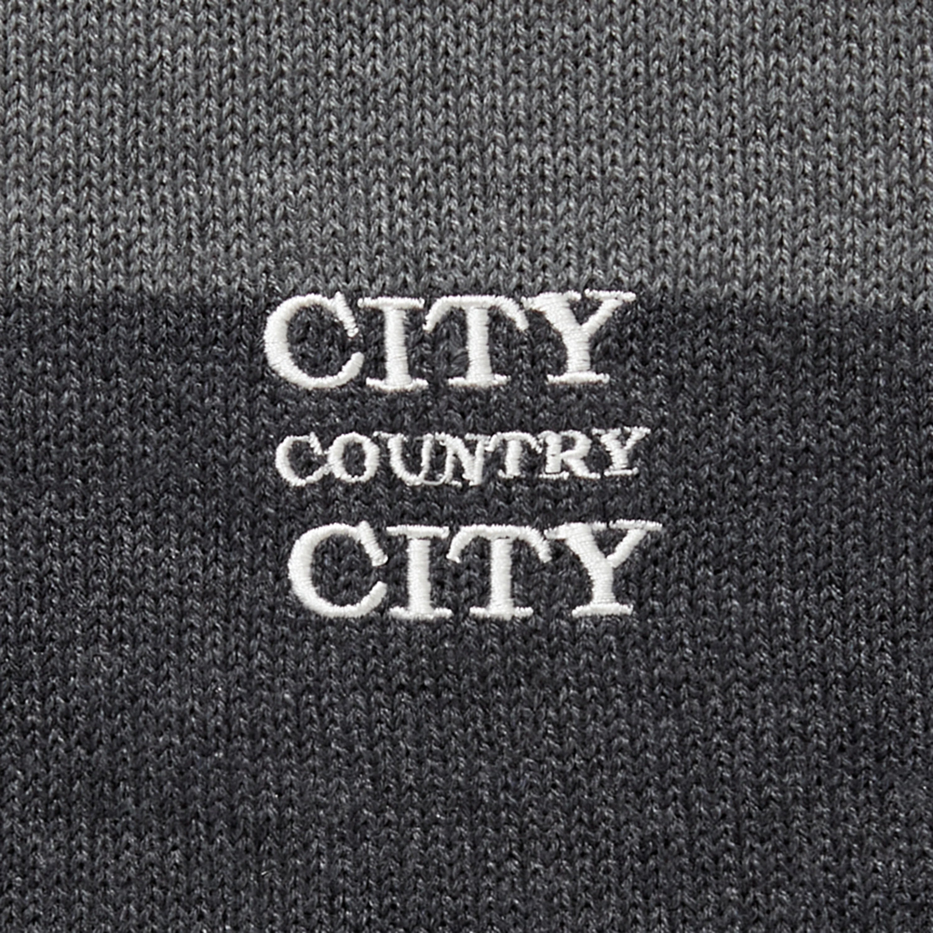 CITY COUNTRY CITY / EMBROIDERED LOGO BORDER KNIT
